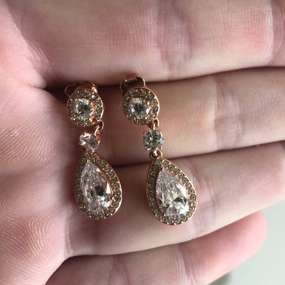 Kate spade teardrop diamond earrings